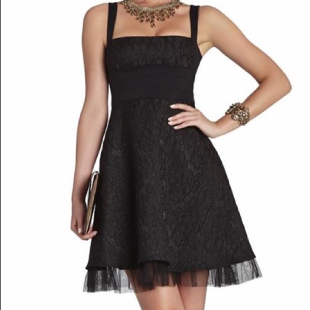 BCBGMaxAzria Kaya Adjustable Spaghetti Strap Party Black Dress Women’s Size 2